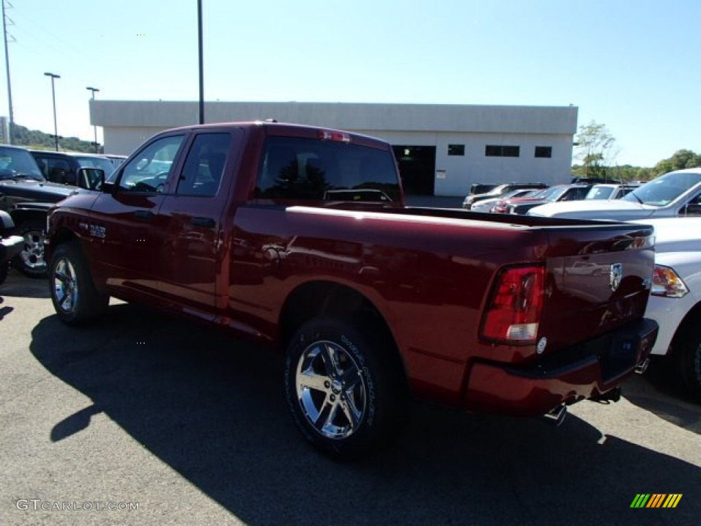 2014 1500 Tradesman Quad Cab 4x4 - Deep Cherry Red Crystal Pearl / Black/Diesel Gray photo #8