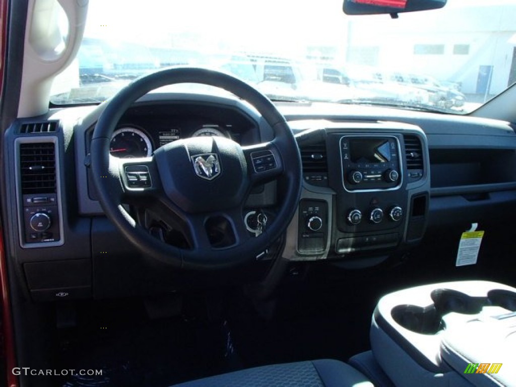 2014 1500 Tradesman Quad Cab 4x4 - Deep Cherry Red Crystal Pearl / Black/Diesel Gray photo #14