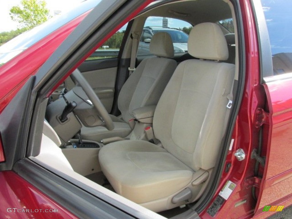 2009 Spectra EX Sedan - Spicy Red Metallic / Beige photo #12
