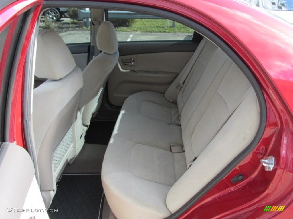 2009 Spectra EX Sedan - Spicy Red Metallic / Beige photo #19