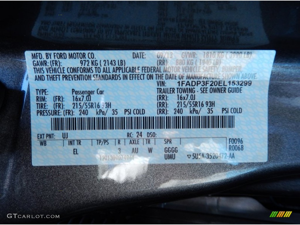 2014 Focus SE Sedan - Sterling Gray / Medium Light Stone photo #12