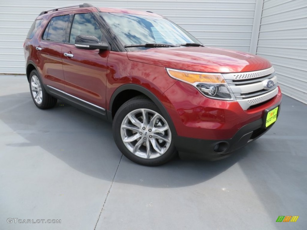 2014 Explorer XLT - Sunset / Charcoal Black photo #1