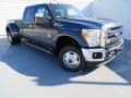 2014 Blue Jeans Metallic Ford F350 Super Duty Lariat Crew Cab 4x4 Dually  photo #1