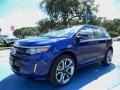 2013 Deep Impact Blue Metallic Ford Edge Sport  photo #1