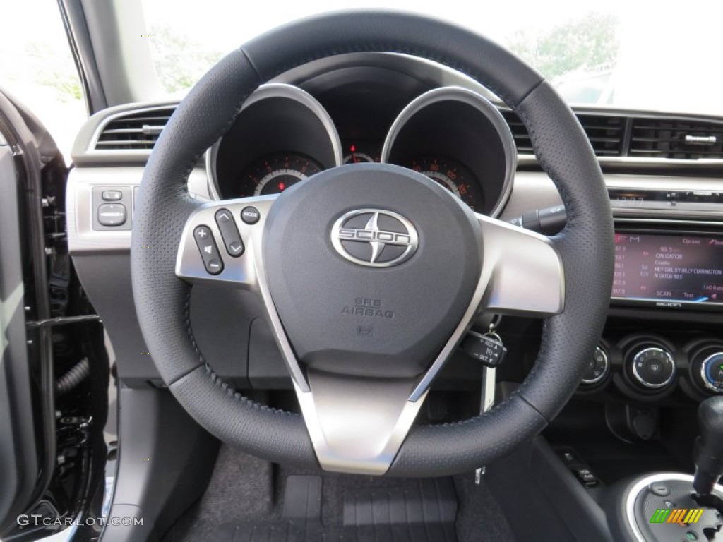 2014 Scion tC Standard tC Model Dark Charcoal Steering Wheel Photo #86243921