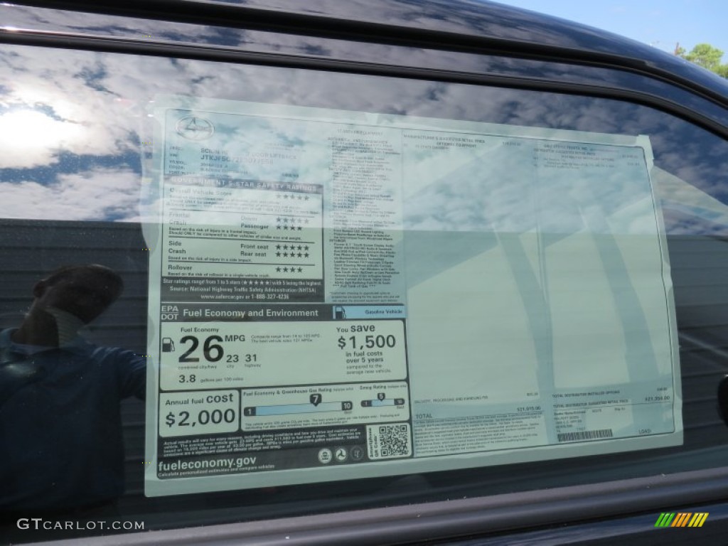2014 Scion tC Standard tC Model Window Sticker Photo #86244005