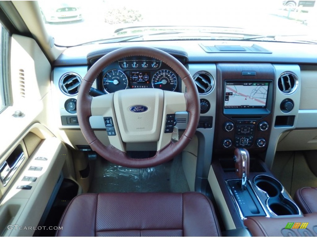 2013 Ford F150 King Ranch SuperCrew 4x4 King Ranch Chaparral Leather Dashboard Photo #86245220