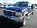 2001 True Blue Metallic Ford F250 Super Duty XLT SuperCab 4x4  photo #3