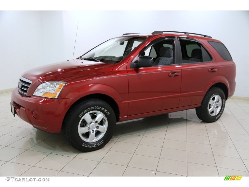 Spicy Red 2008 Kia Sorento LX 4x4 Exterior Photo #86246618