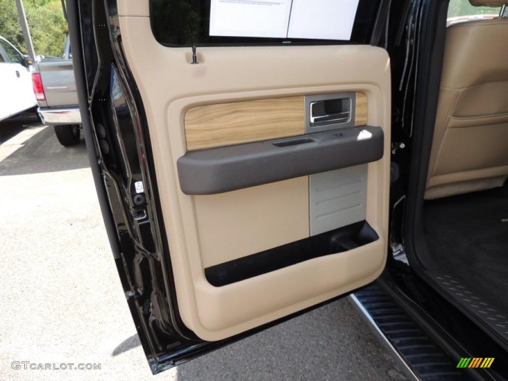 2011 F150 Lariat SuperCrew 4x4 - Ebony Black / Pale Adobe photo #9