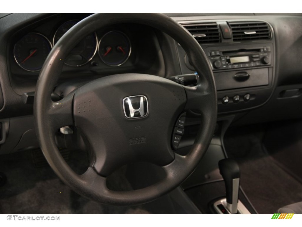 2005 Honda Civic LX Sedan Gray Steering Wheel Photo #86247101