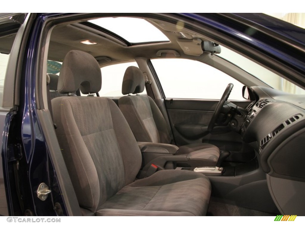 Gray Interior 2005 Honda Civic LX Sedan Photo #86247167