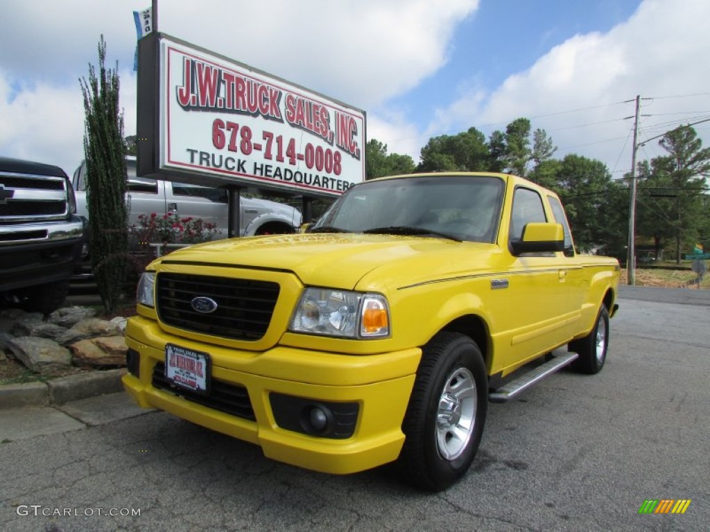 Screaming Yellow Ford Ranger
