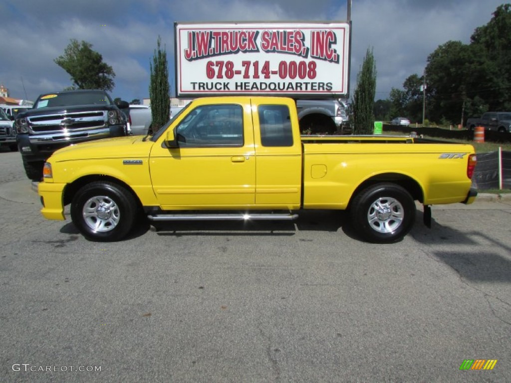 2006 Ranger STX SuperCab - Screaming Yellow / Ebony Black photo #3