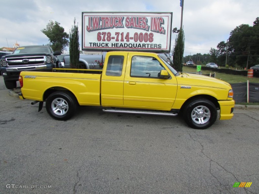 2006 Ranger STX SuperCab - Screaming Yellow / Ebony Black photo #9
