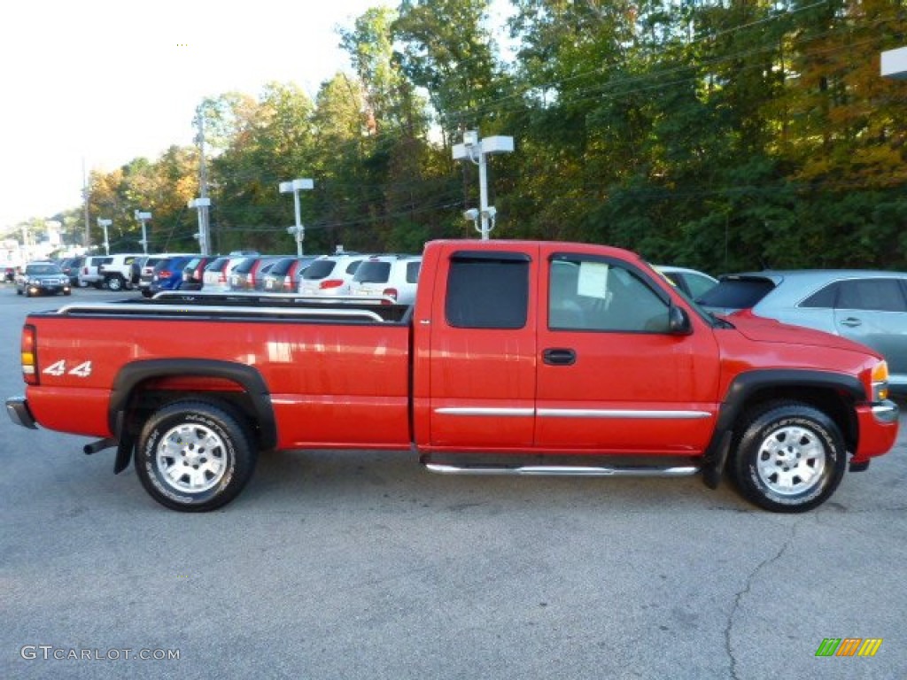 Fire Red 2005 GMC Sierra 1500 SLE Extended Cab 4x4 Exterior Photo #86250647