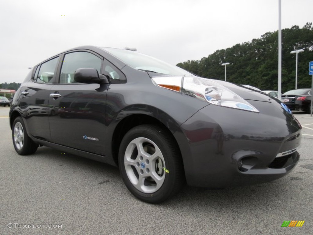 2013 LEAF SV - Metallic Slate / Light Gray photo #7