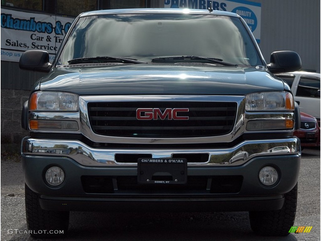 2006 Sierra 1500 SLT Z71 Crew Cab 4x4 - Stealth Gray Metallic / Dark Pewter photo #3