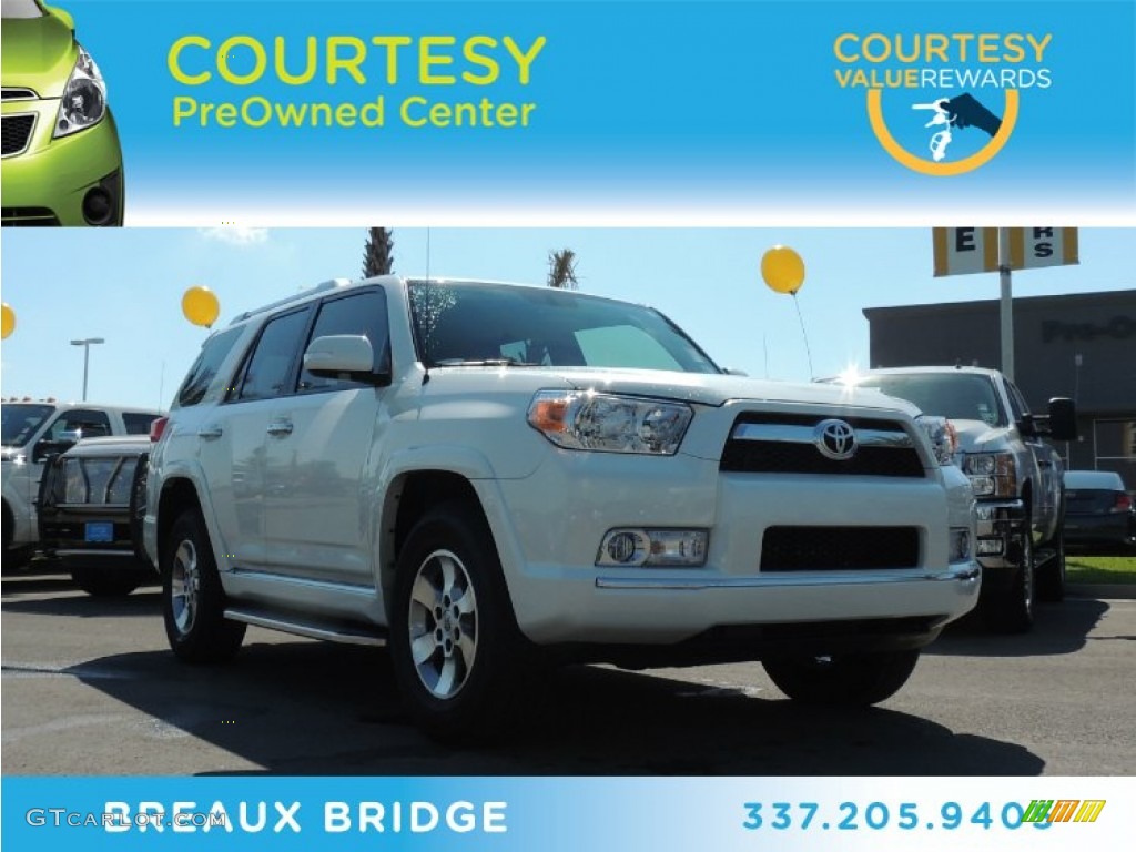 2012 4Runner Limited - Blizzard White Pearl / Sand Beige Leather photo #1