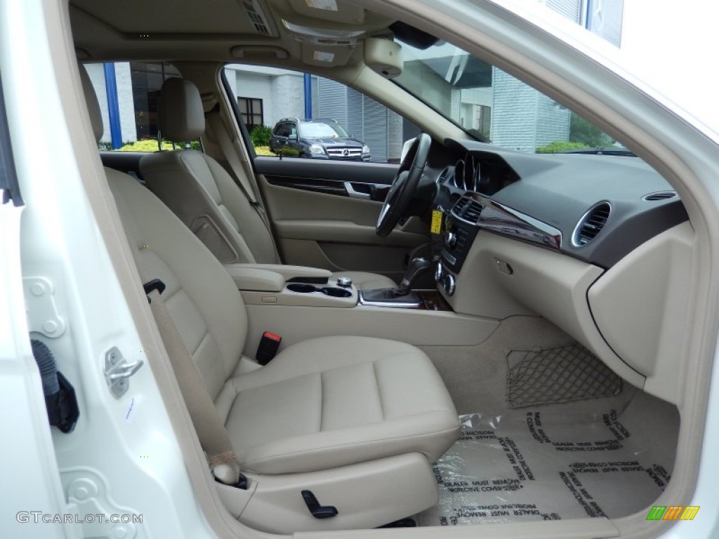 Almond Beige Interior 2012 Mercedes-Benz C 250 Sport Photo #86255537