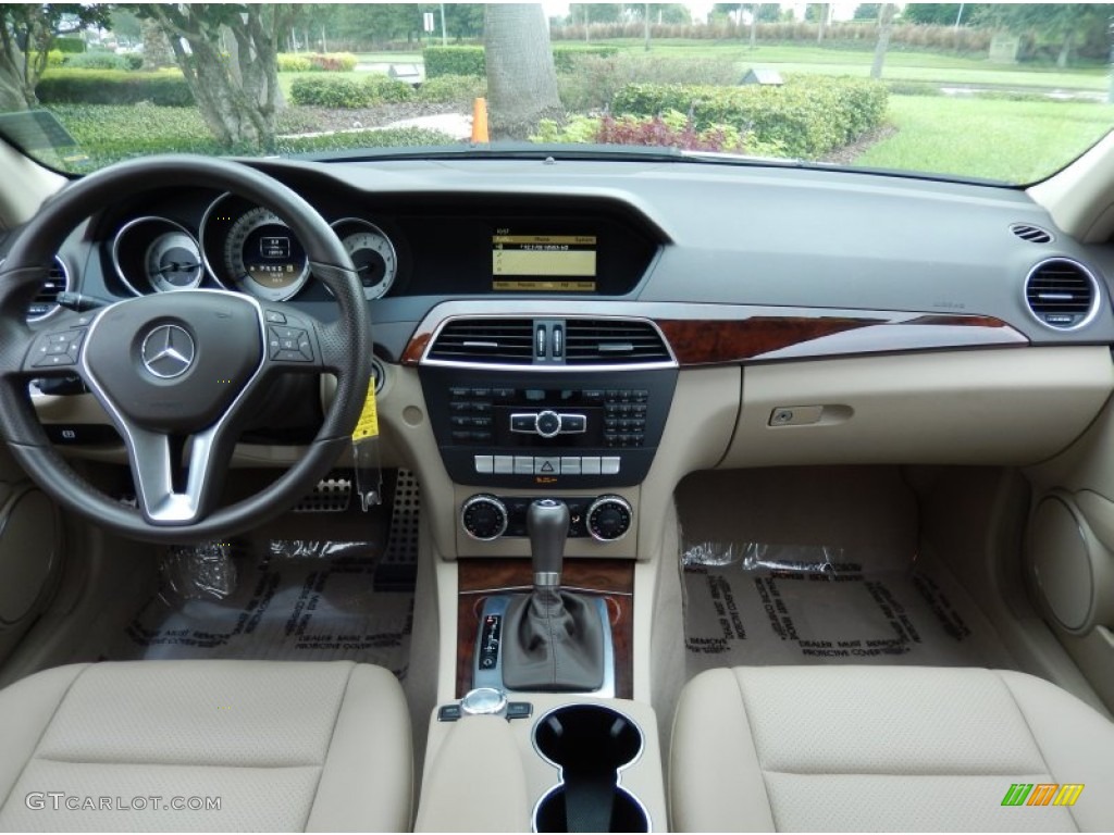 2012 Mercedes-Benz C 250 Sport Almond Beige Dashboard Photo #86255588