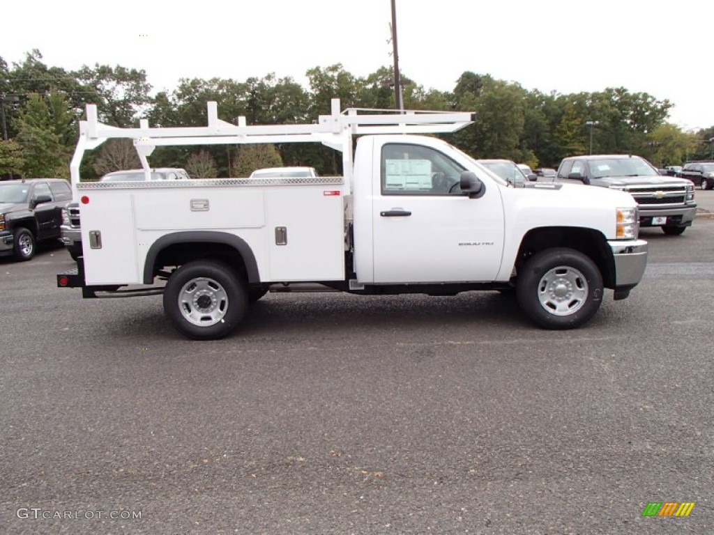 2014 Silverado 2500HD WT Regular Cab 4x4 Utility Truck - Summit White / Dark Titanium photo #4