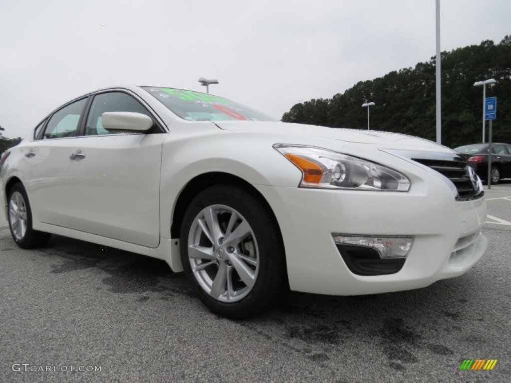 Pearl White 2014 Nissan Altima 2.5 SV Exterior Photo #86257031