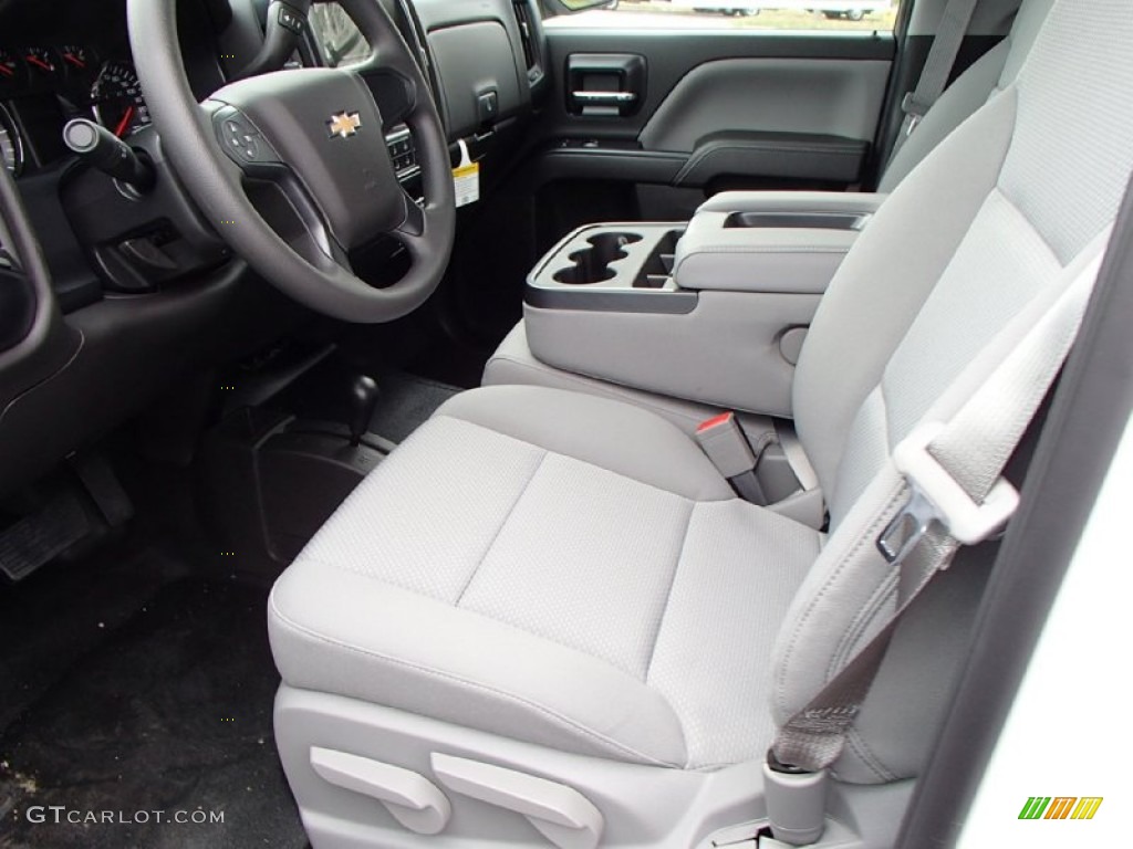 Jet Black/Dark Ash Interior 2014 Chevrolet Silverado 1500 WT Double Cab 4x4 Photo #86257418