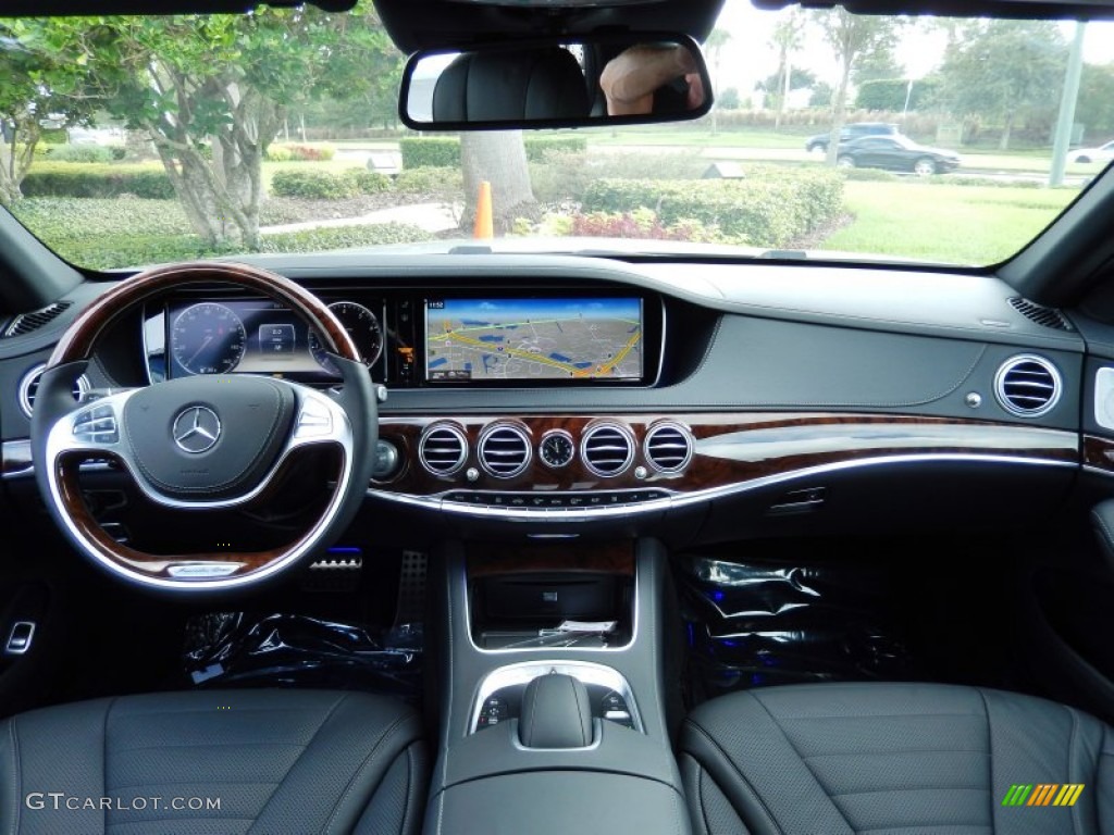 2014 Mercedes-Benz S 550 Sedan Deep Sea Blue/Silk Beige designo Exclusive Dashboard Photo #86257737
