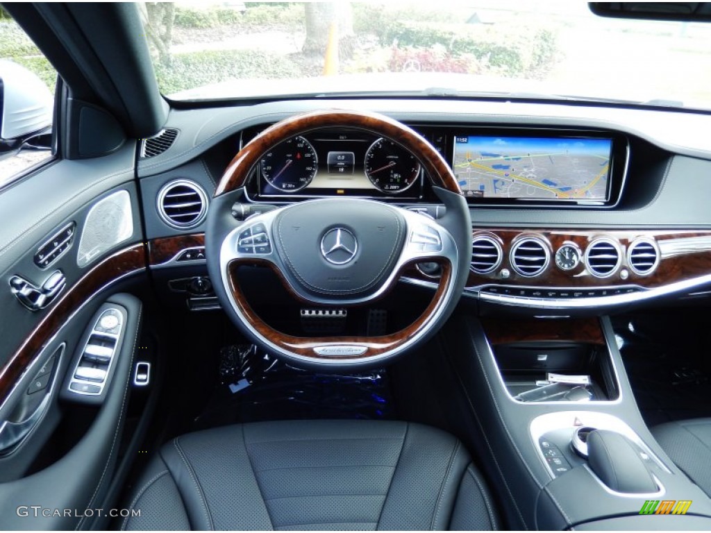 2014 Mercedes-Benz S 550 Sedan Deep Sea Blue/Silk Beige designo Exclusive Dashboard Photo #86257754