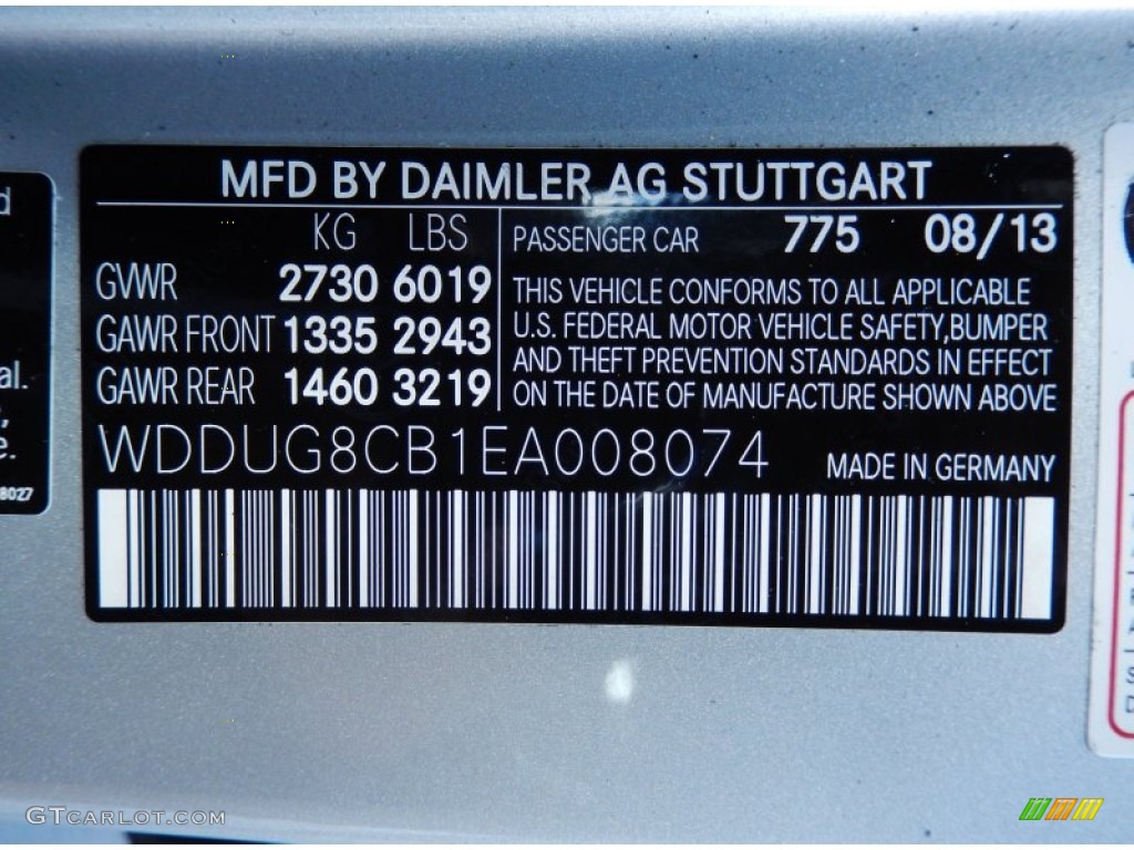 2014 S Color Code 775 for Iridium Silver Metallic Photo #86257856