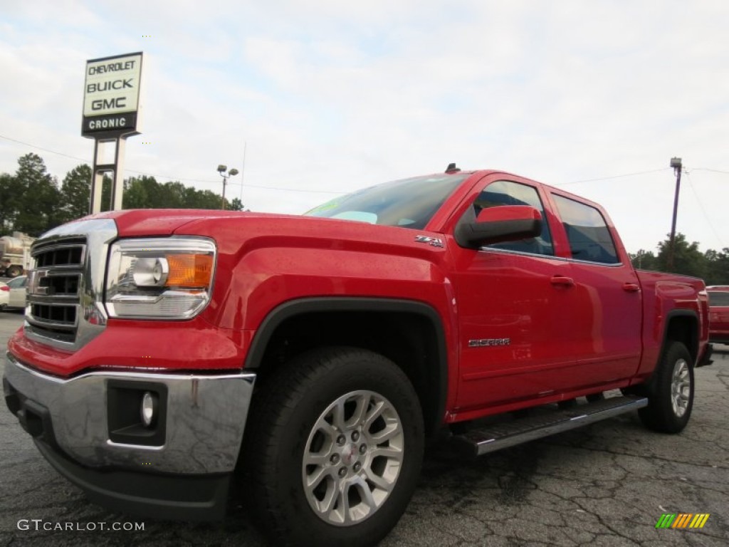 2014 Sierra 1500 SLE Crew Cab 4x4 - Fire Red / Jet Black photo #3