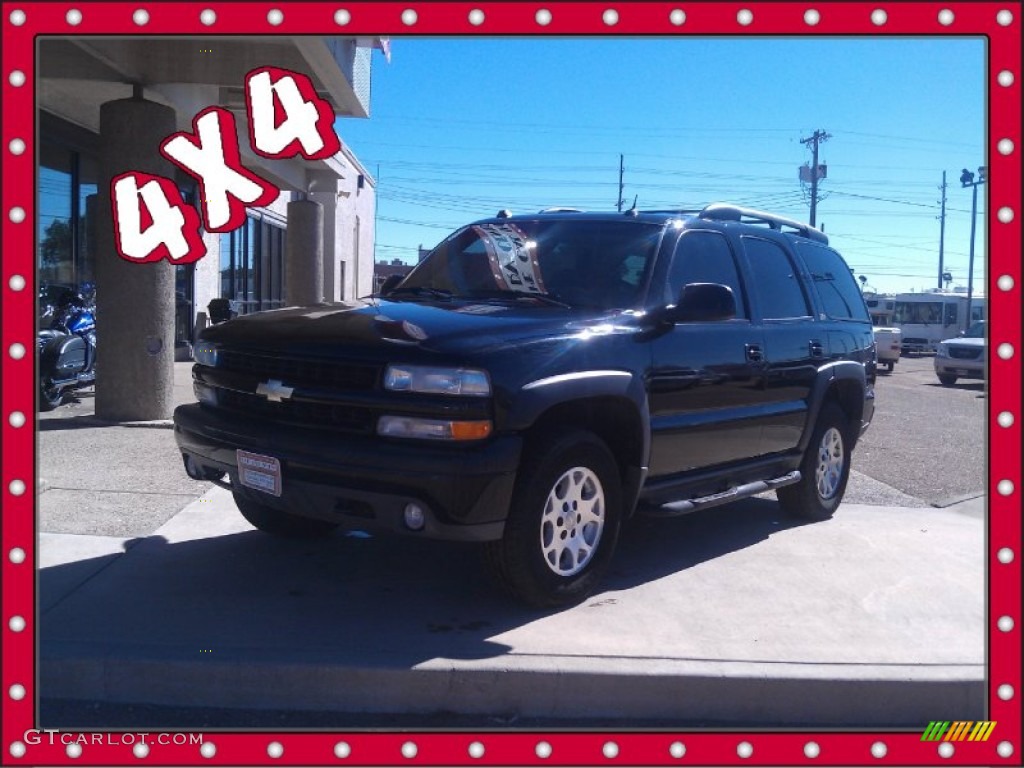 2004 Tahoe Z71 4x4 - Black / Tan/Neutral photo #1