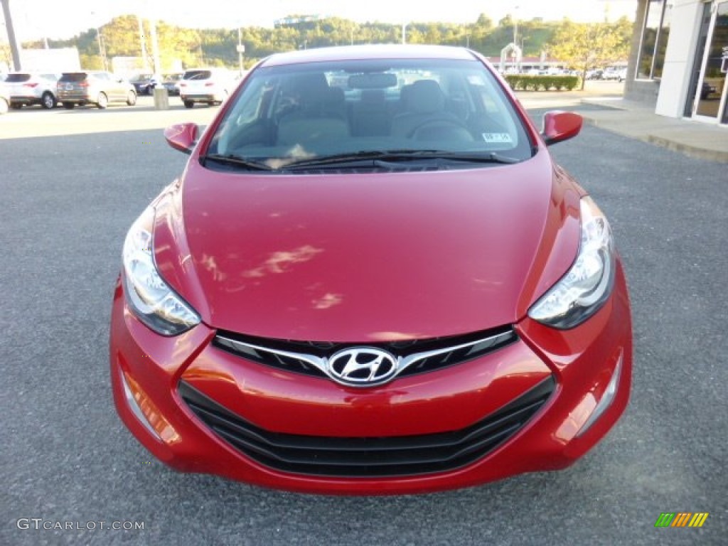 2013 Elantra Coupe GS - Red / Gray photo #2