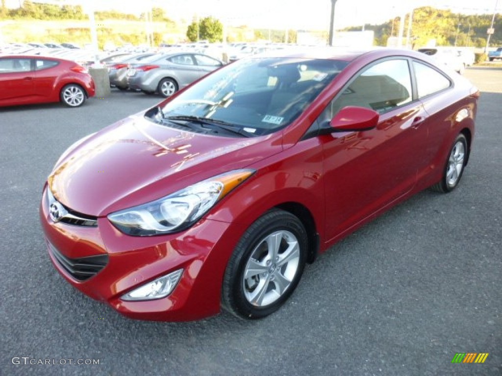 2013 Elantra Coupe GS - Red / Gray photo #3
