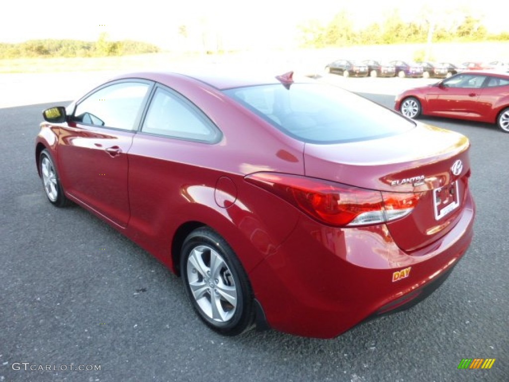 2013 Elantra Coupe GS - Red / Gray photo #5