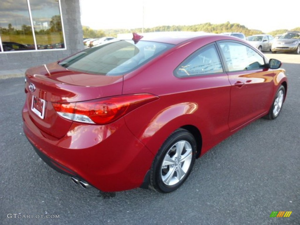 2013 Elantra Coupe GS - Red / Gray photo #7