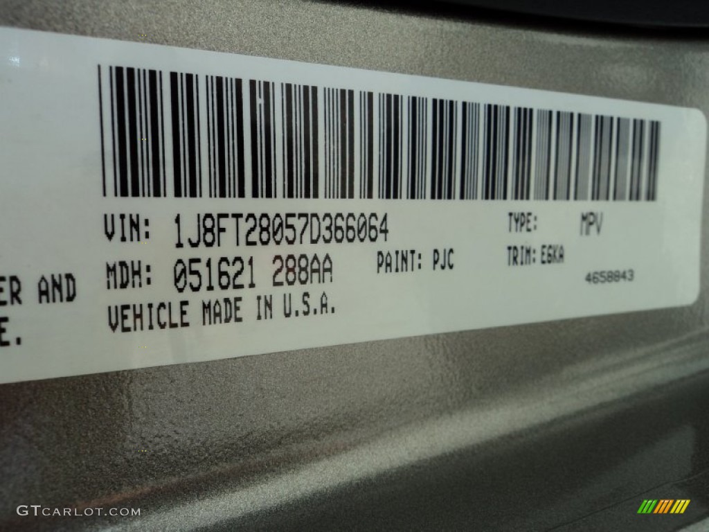 2007 Jeep Patriot Sport Color Code Photos