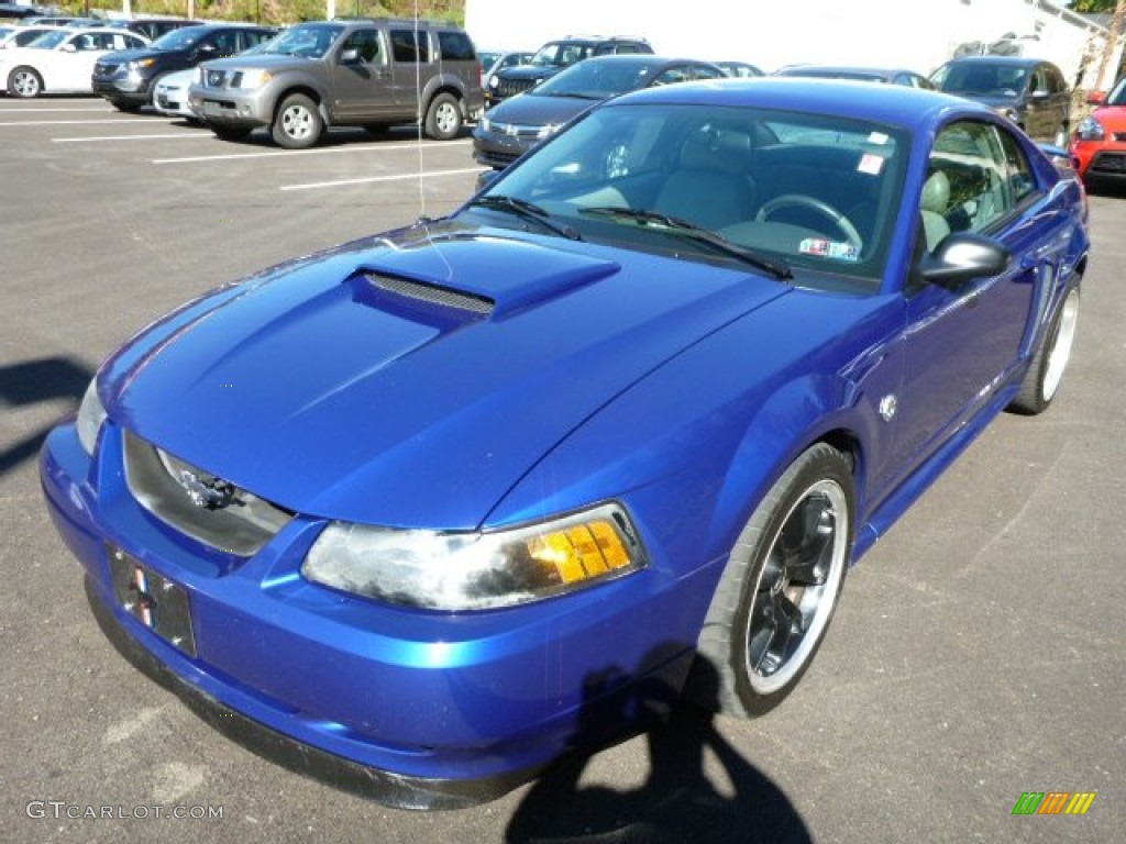 2004 Mustang GT Coupe - Sonic Blue Metallic / Medium Graphite photo #7