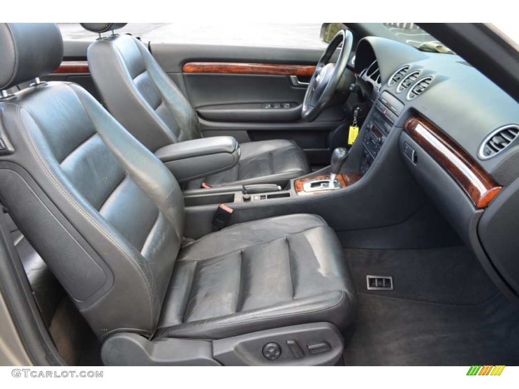 Ebony Interior 2003 Audi A4 3.0 Cabriolet Photo #86268419