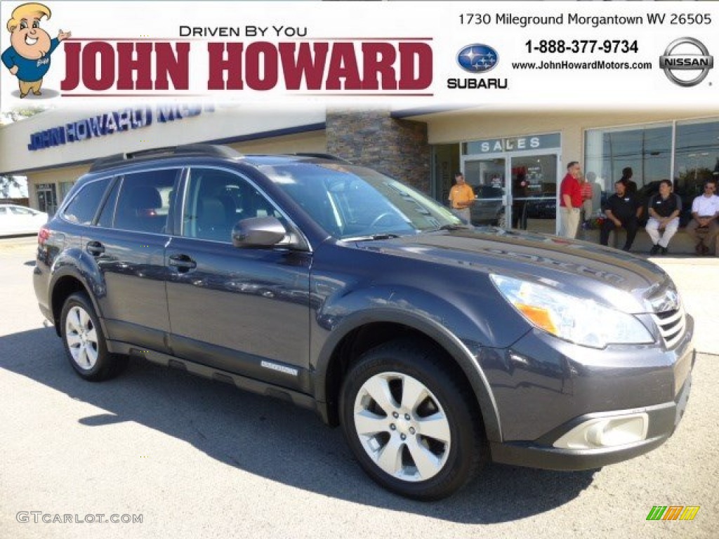 2011 Outback 2.5i Premium Wagon - Graphite Gray Metallic / Off Black photo #1