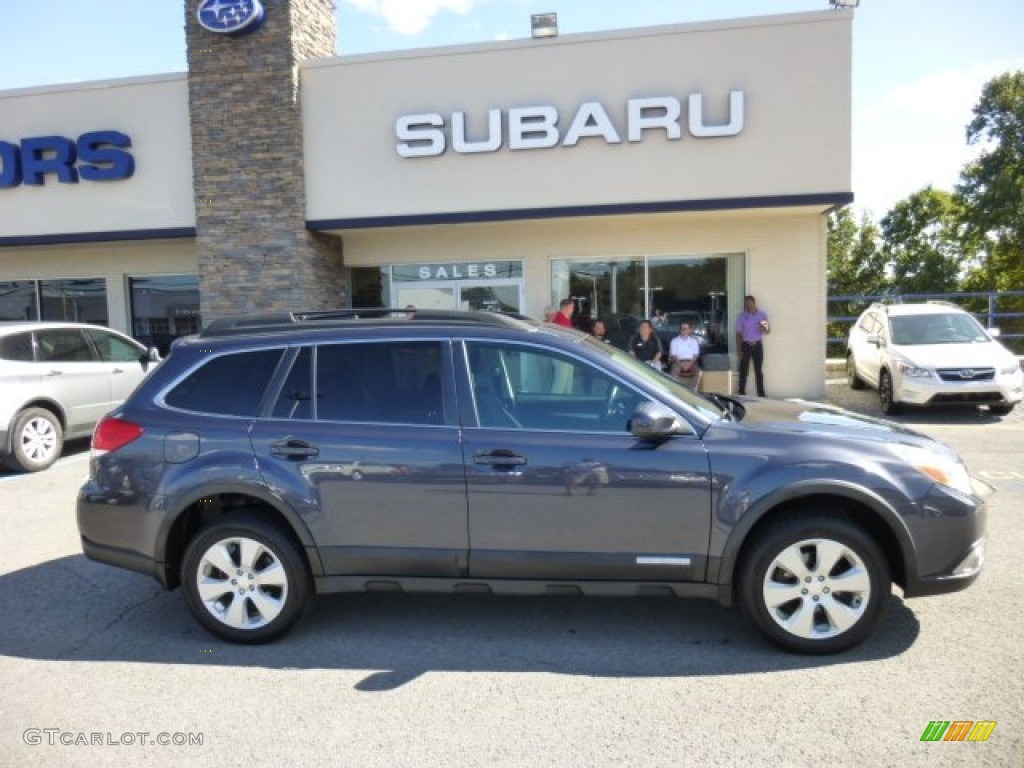 2011 Outback 2.5i Premium Wagon - Graphite Gray Metallic / Off Black photo #11