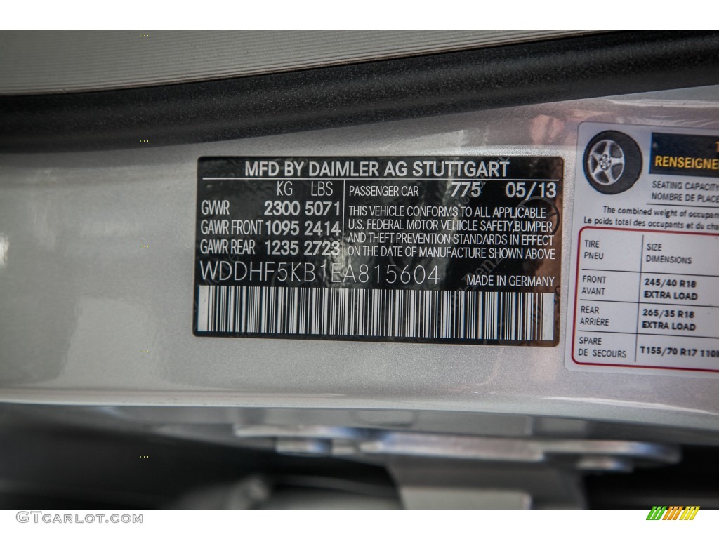 2014 E 350 Sport Sedan - Iridium Silver Metallic / Gray/Dark Gray photo #7