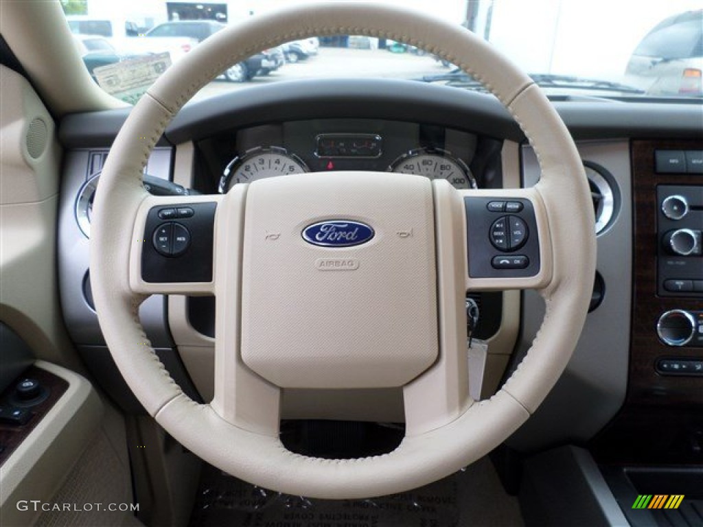 2014 Ford Expedition XLT Camel Steering Wheel Photo #86271476