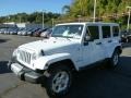 2014 Bright White Jeep Wrangler Unlimited Sahara 4x4  photo #1