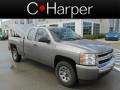 2008 Graystone Metallic Chevrolet Silverado 1500 LS Extended Cab 4x4  photo #1