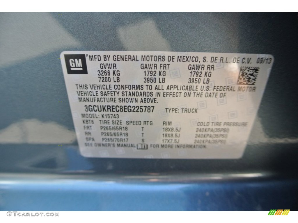 2014 Silverado 1500 LT Z71 Crew Cab 4x4 - Blue Granite Metallic / Jet Black photo #7