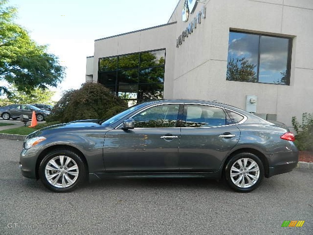 2011 M 37x AWD Sedan - Harbour Blue / Graphite photo #4