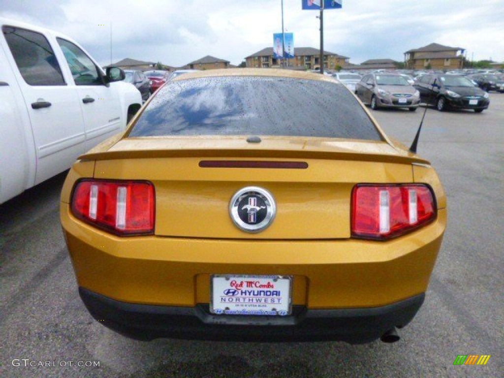 2010 Mustang V6 Premium Coupe - Sunset Gold Metallic / Charcoal Black photo #6