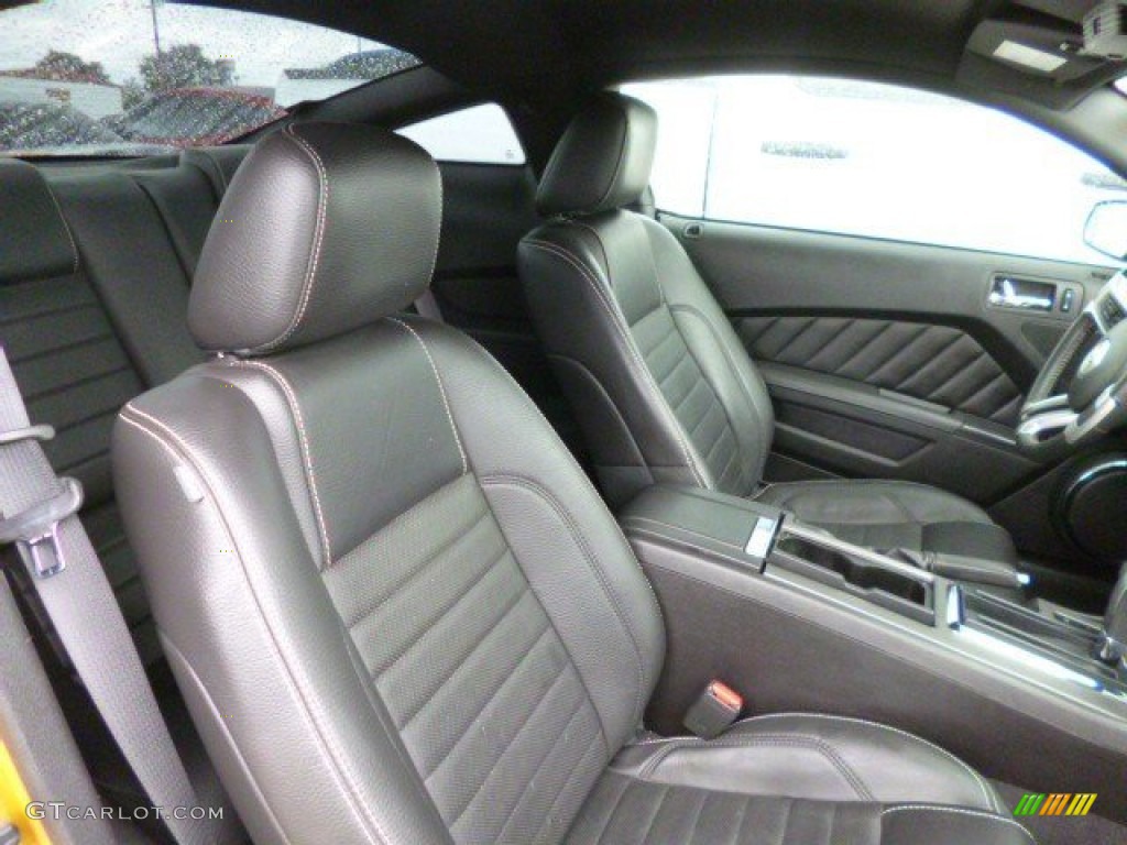 2010 Mustang V6 Premium Coupe - Sunset Gold Metallic / Charcoal Black photo #14